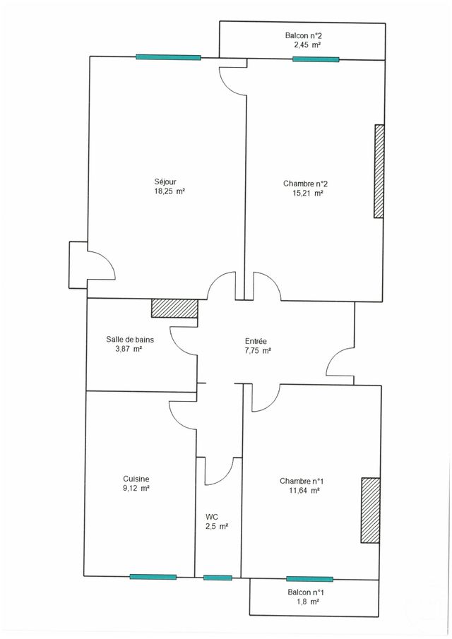 Appartement F3 à vendre - 3 pièces - 68,34 m2 - Nice - 06 - PROVENCE-ALPES-COTE-D-AZUR